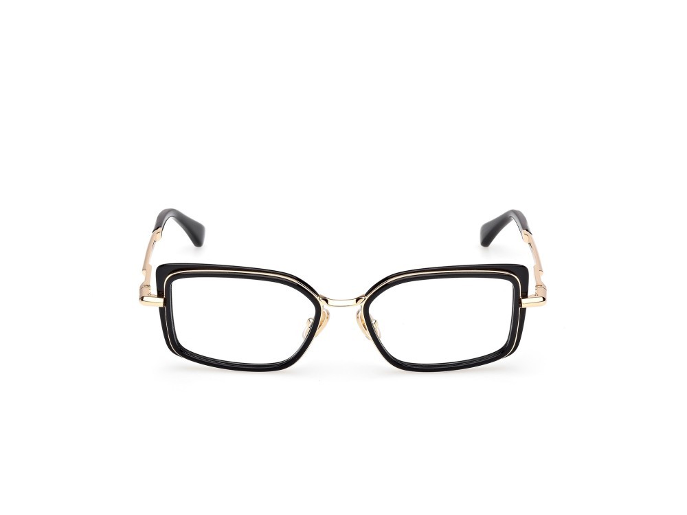Brillen MaxMara MM5186 (001) farbe nero lucido - oro endura lucido form rechteckig 