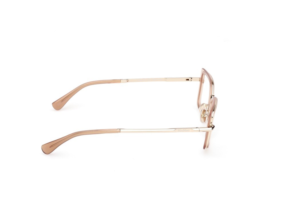 Brillen MaxMara MM5186 (045) farbe marrone chiaro lucido - oro pallido lucido form rechteckig 