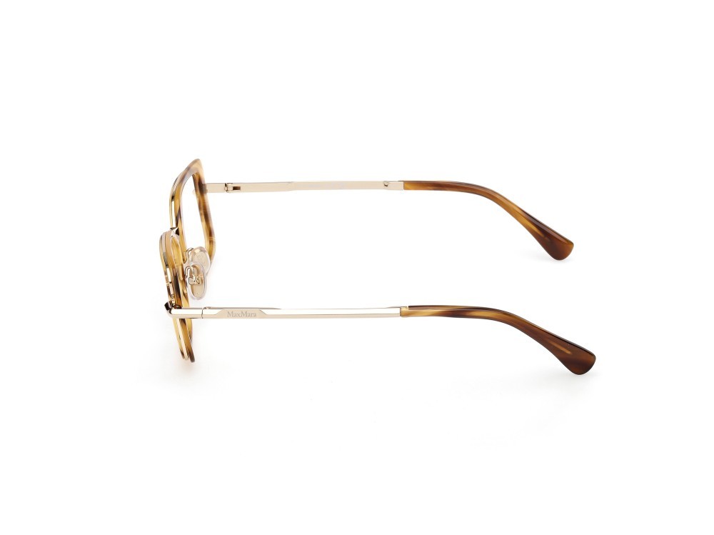 Brillen MaxMara MM5186 (050) farbe marrone chiaro/striato - oro pallido lucido form rechteckig 