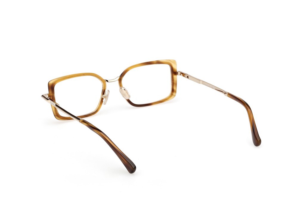 Brillen MaxMara MM5186 (050) farbe marrone chiaro/striato - oro pallido lucido form rechteckig 