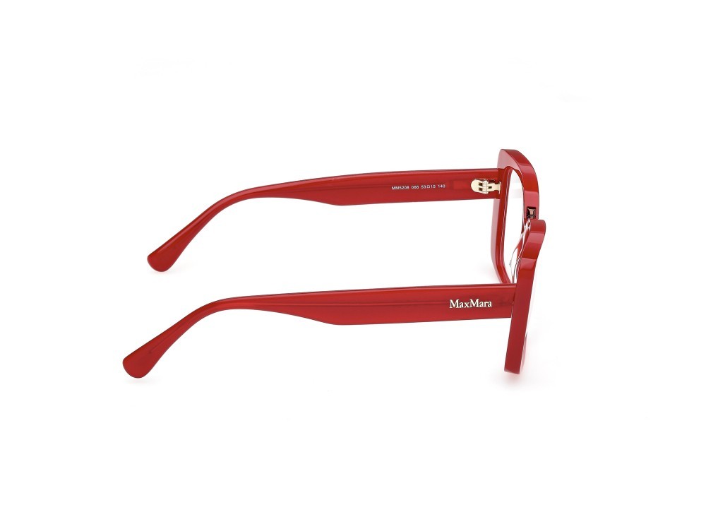 Occhiali da vista MaxMara MM5208 (066) colore rosso chiaro lucido forma farfalla 