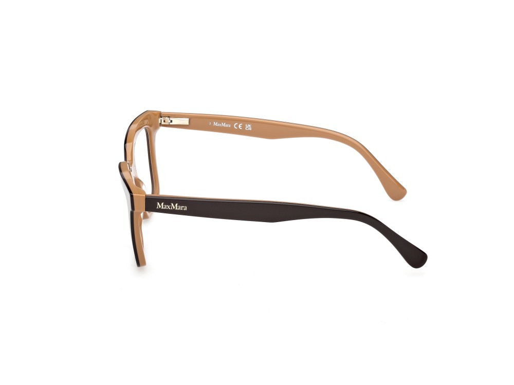 Occhiali da vista MaxMara MM5213 (050) + clip-on colore marrone chiaro/monocolore forma cat eye 