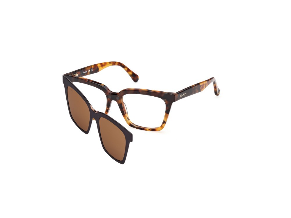 Occhiali da vista MaxMara MM5213 (052) + clip-on colore avana scura forma cat eye 