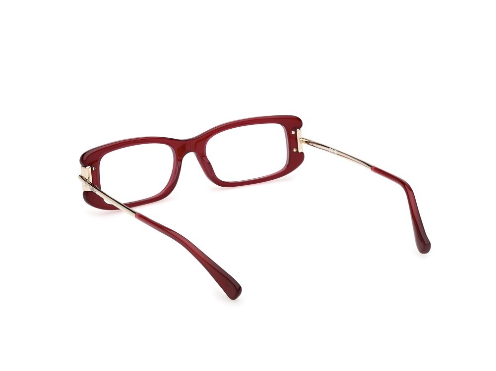Occhiali da vista MaxMara MM5224 (069) colore bordeaux lucido / oro pallido lucido forma rettangolare 