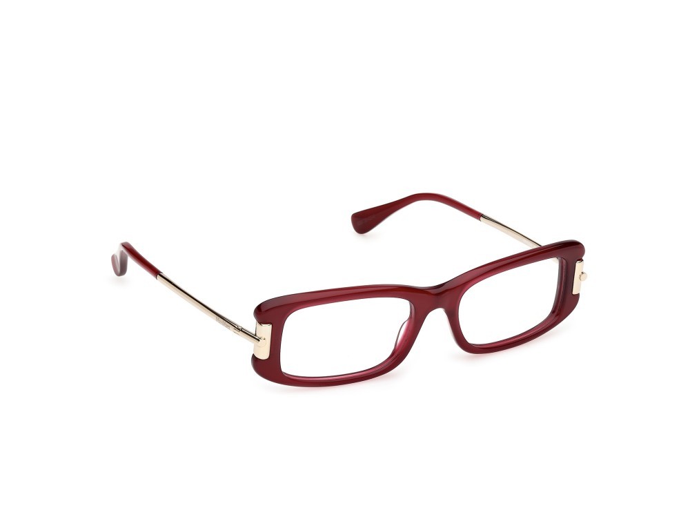 Occhiali da vista MaxMara MM5224 (069) colore bordeaux lucido / oro pallido lucido forma rettangolare 