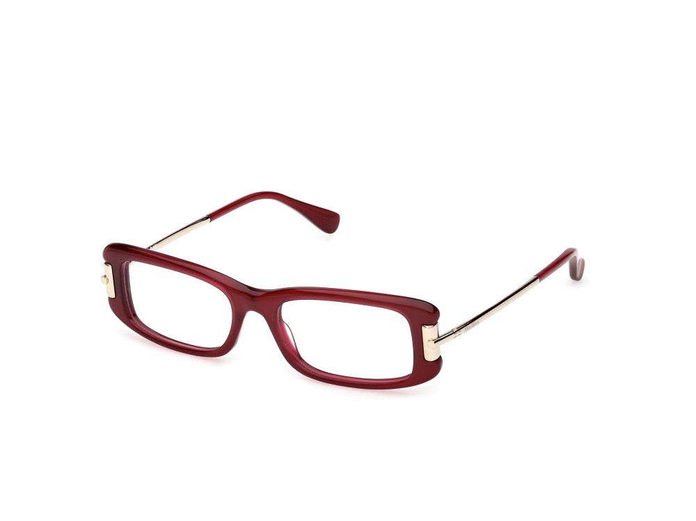 Occhiali da vista MaxMara MM5224 (069) colore bordeaux lucido / oro pallido lucido forma rettangolare 