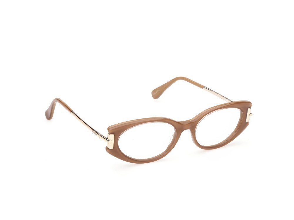 Occhiali da vista MaxMara MM5225 (046) colore marrone chiaro lucido / oro pallido lucido forma ovale 