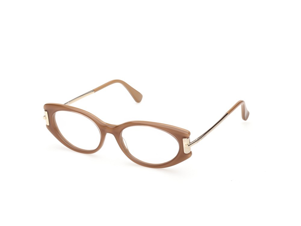 Occhiali da vista MaxMara MM5225 (046) colore marrone chiaro lucido / oro pallido lucido forma ovale 