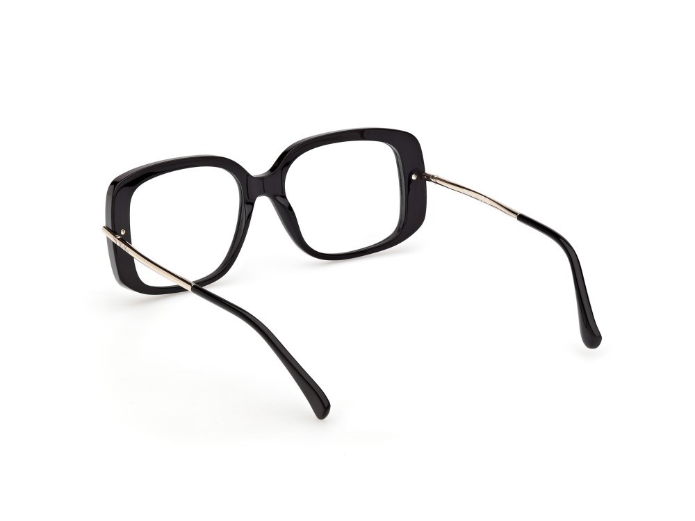 Occhiali da vista MaxMara MM5226 (001) colore nero lucido / oro pallido lucido forma farfalla 