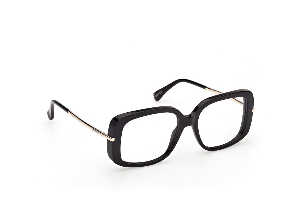 Occhiali da vista MaxMara MM5226 (001) colore nero lucido / oro pallido lucido forma farfalla 