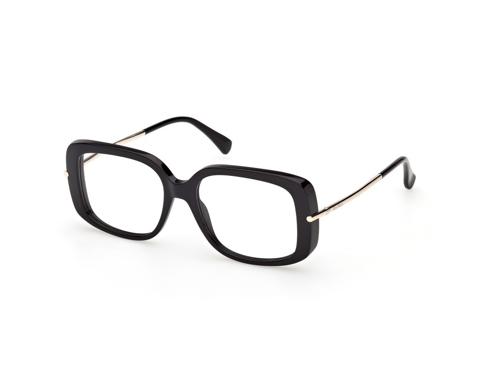 Occhiali da vista MaxMara MM5226 (001) colore nero lucido / oro pallido lucido forma farfalla 