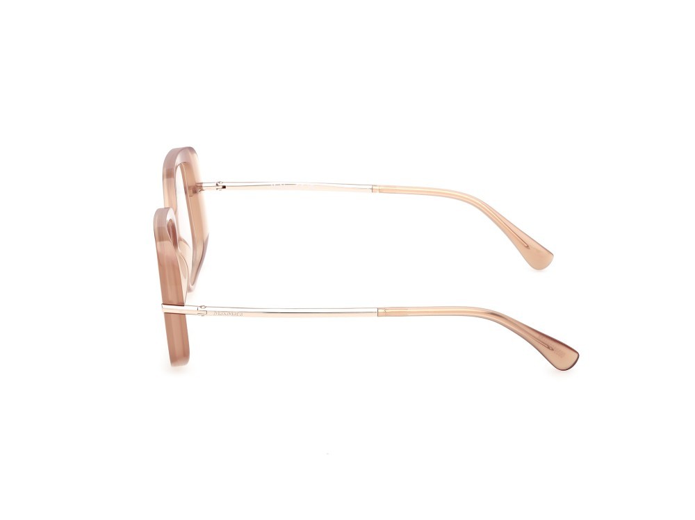 Occhiali da vista MaxMara MM5226 (045) colore marrone chiaro lucido / oro rosé lucido forma farfalla 