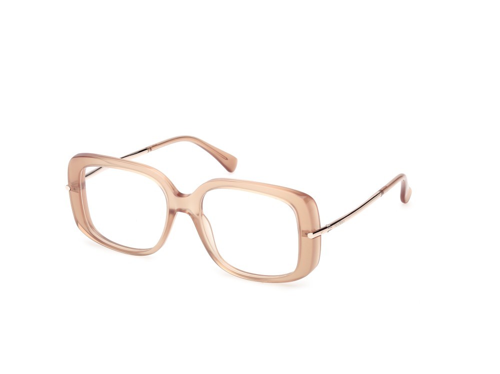 Occhiali da vista MaxMara MM5226 (045) colore marrone chiaro lucido / oro rosé lucido forma farfalla 