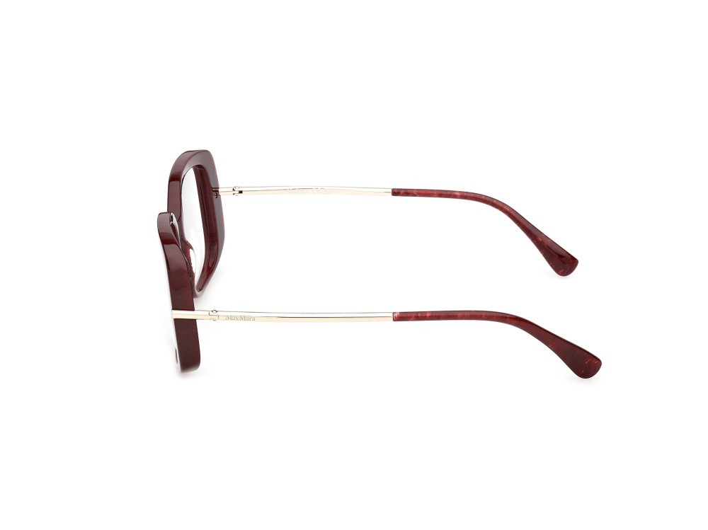 Occhiali da vista MaxMara MM5226 (071) colore bordeaux/texture / oro pallido lucido forma farfalla 
