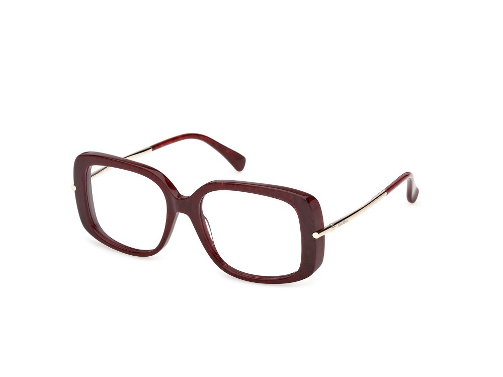 Occhiali da vista MaxMara MM5226 (071) colore bordeaux/texture / oro pallido lucido forma farfalla 
