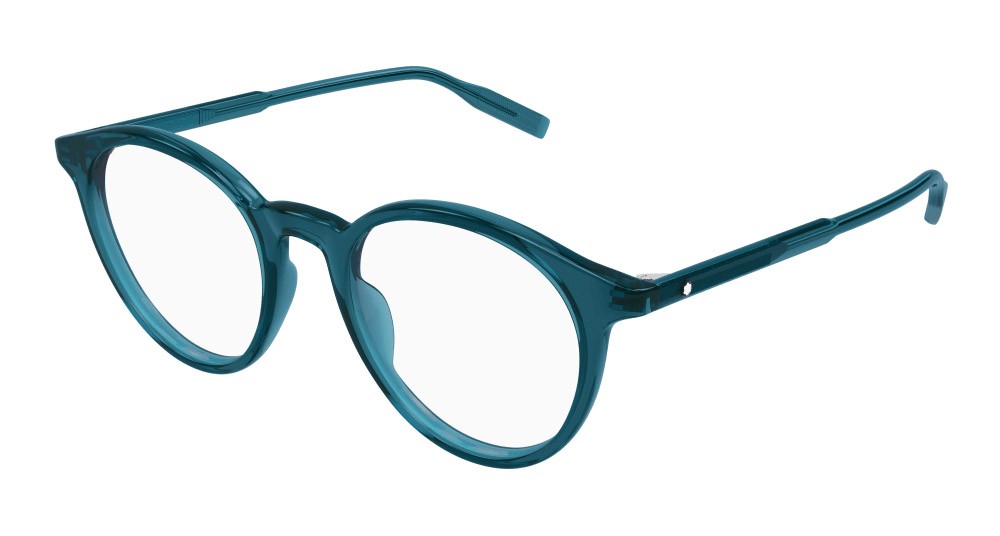 Eyeglasses Montblanc MB0009O-018 color verde shape round lenses trasparente