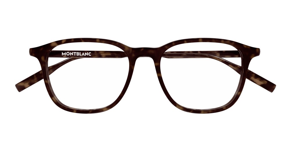Brillen Montblanc MB0085O-010 farbe havana form rechteckig gläser trasparente