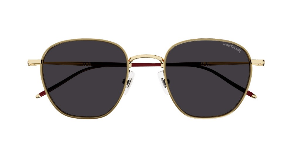 Occhiali da sole Montblanc MB0160S-010 colore oro forma rettangolare lenti grigio