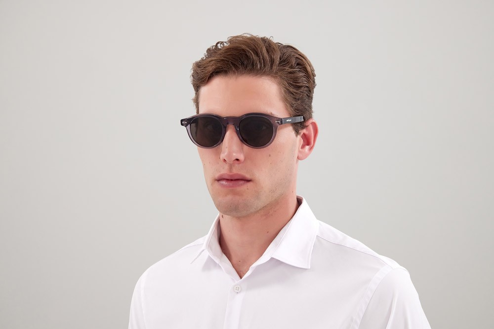 Sunglasses Montblanc MB0225S-003 color nero shape round lenses grigio