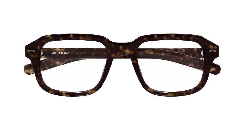 Brillen Montblanc MB0228O-002 farbe havana form rechteckig gläser trasparente