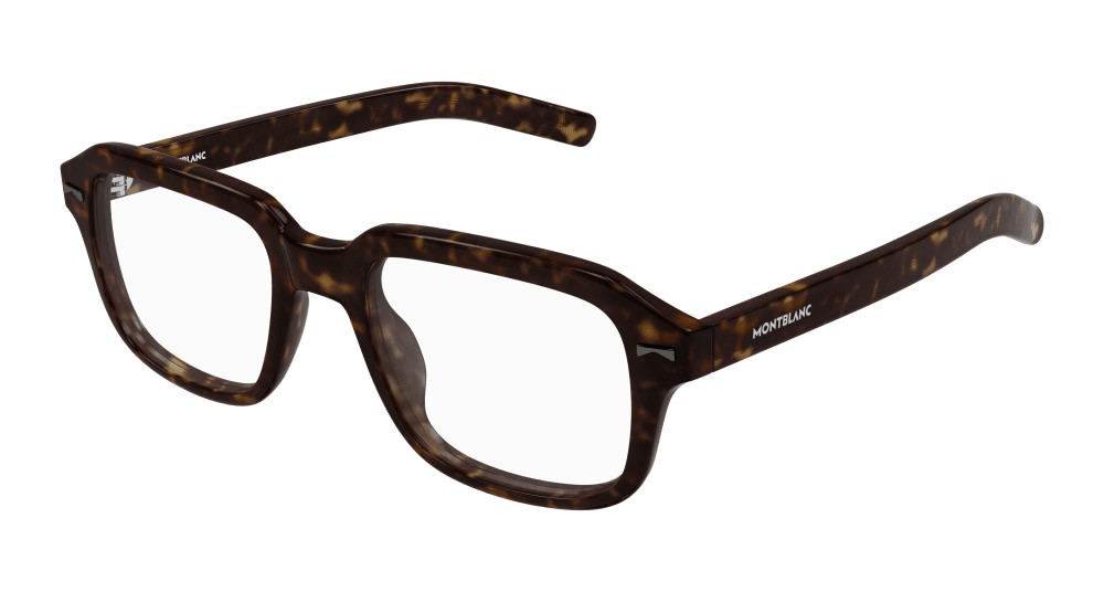 Brillen Montblanc MB0228O-002 farbe havana form rechteckig gläser trasparente
