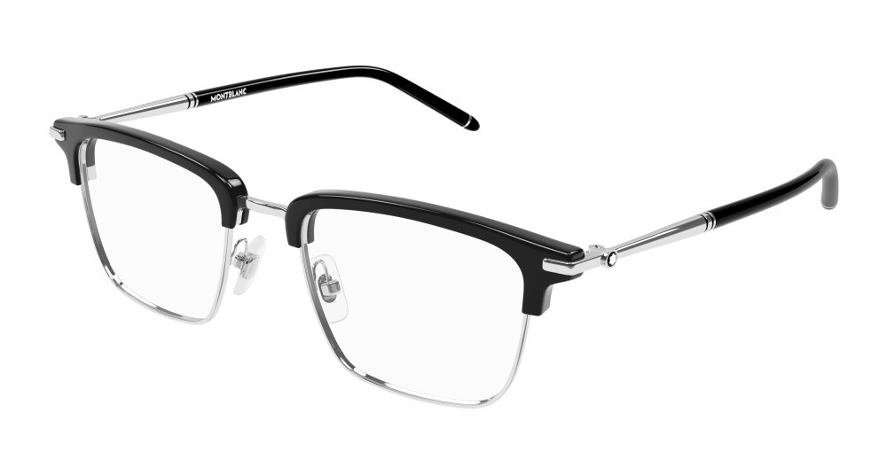 Eyeglasses Montblanc MB0243O-001 color nero shape rectangle lenses trasparente