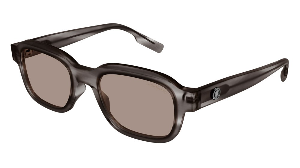 Sunglasses Montblanc Millennials MB0201S-003 color havana shape rectangle lenses brown