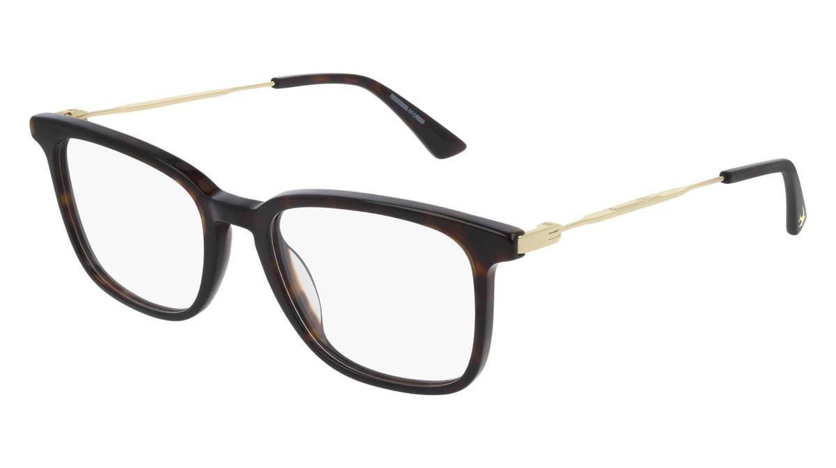 Occhiali da vista McQ Iconic MQ0218O-002 colore gold forma rettangolare lenti transparent
