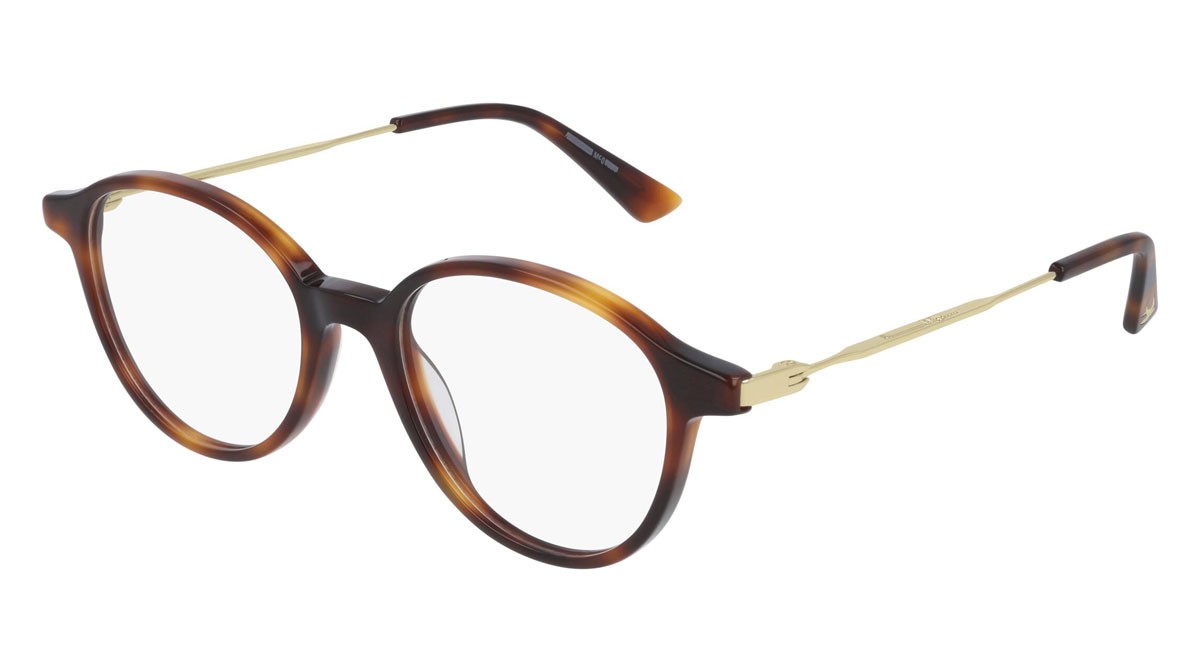 Eyeglasses McQ Iconic MQ0219O-002 color gold shape pantos lenses transparent