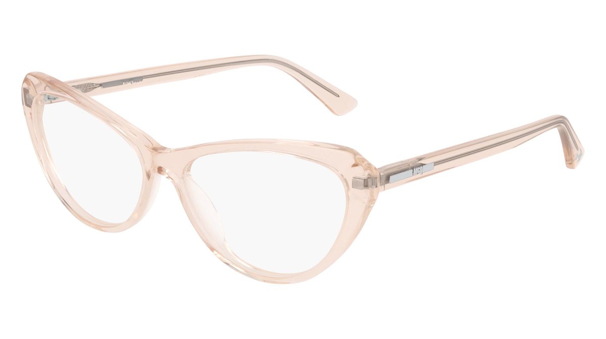 Eyeglasses McQ London Calling MQ0237O-003 color nude shape cat eye lenses transparent