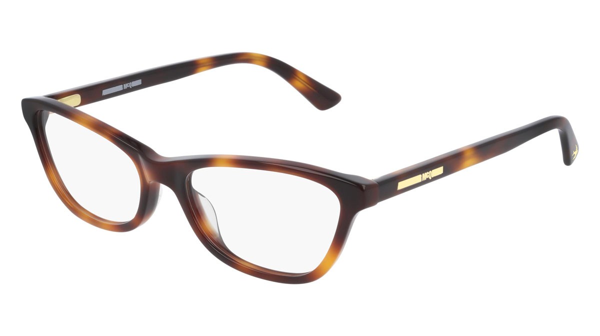 Occhiali da vista McQ London Calling MQ0238OP-002 colore havana forma cat eye lenti transparent