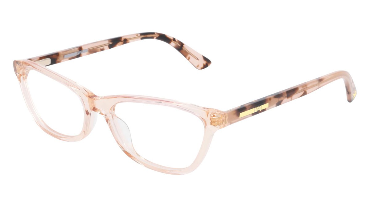 Eyeglasses McQ London Calling MQ0238OP-003 color havana shape cat eye lenses transparent