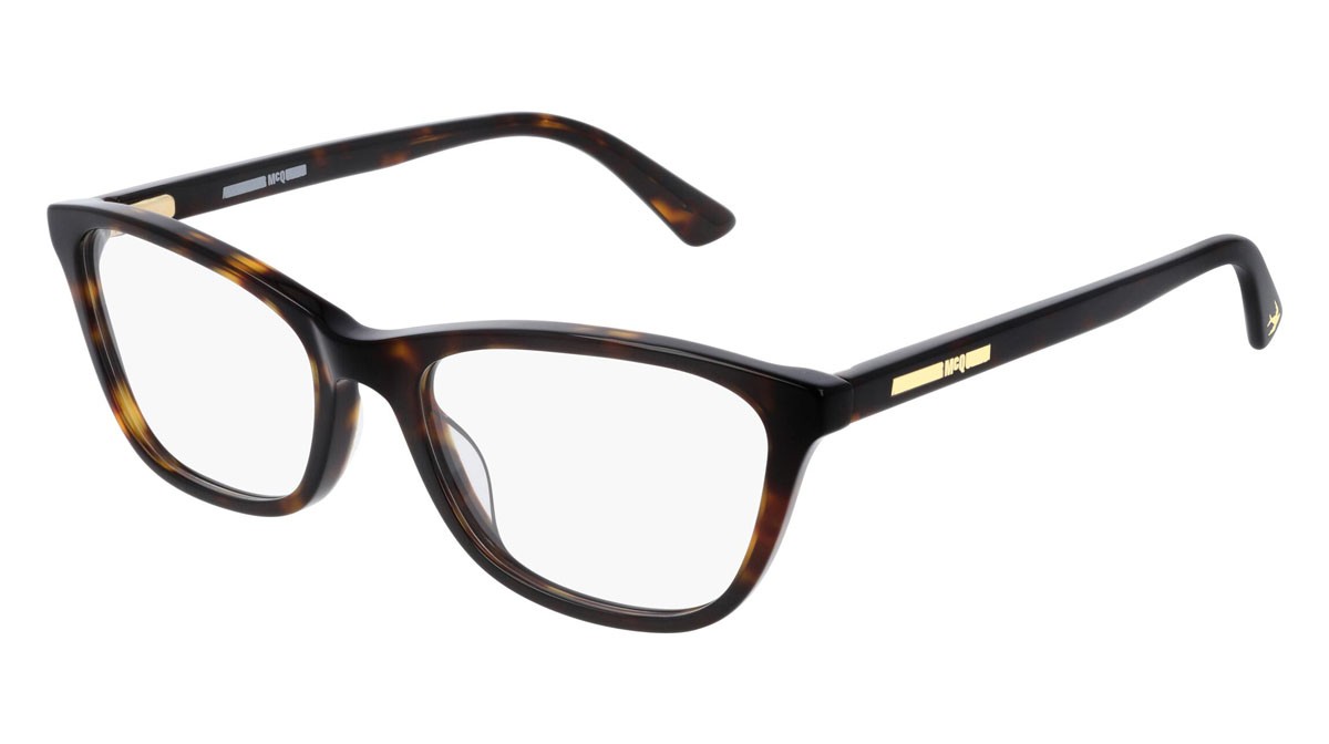 Occhiali da vista McQ London Calling MQ0239OP-002 colore havana forma cat eye lenti transparent