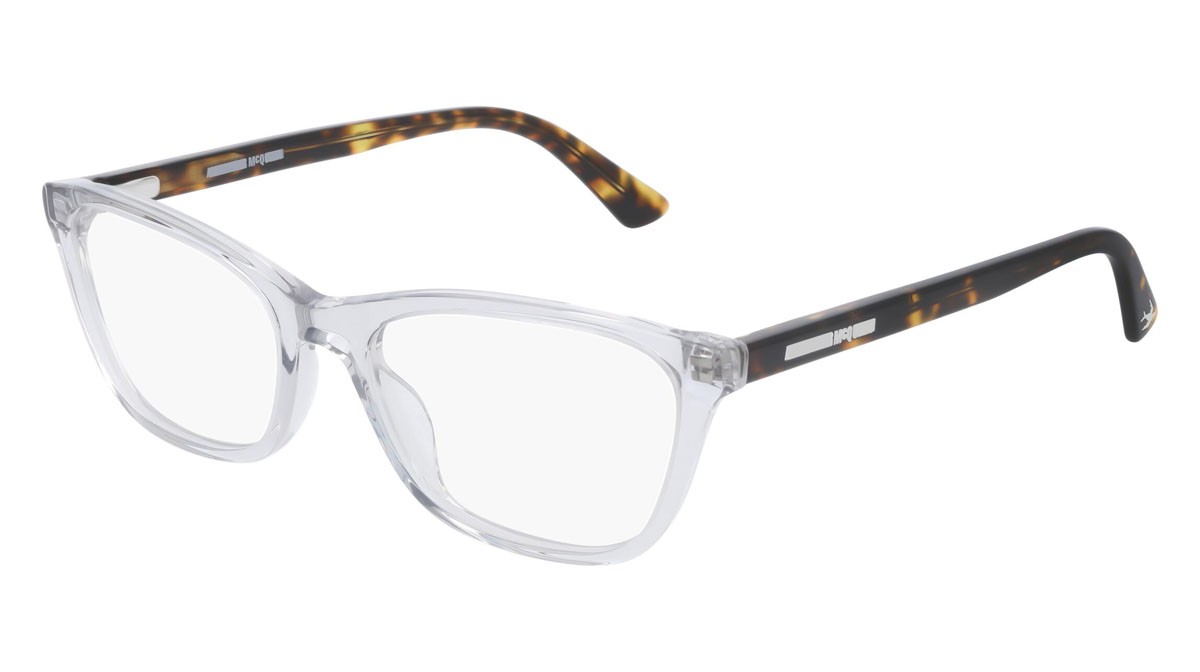 Eyeglasses McQ London Calling MQ0239OP-003 color havana shape cat eye lenses transparent