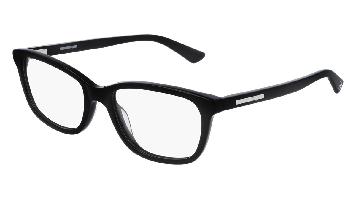 Eyeglasses McQ London Calling MQ0242OP-001 color black shape rectangle lenses transparent