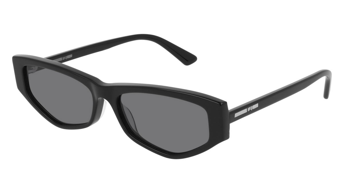 Sunglasses McQ London Calling MQ0250S-001 color black shape rectangle lenses smoke