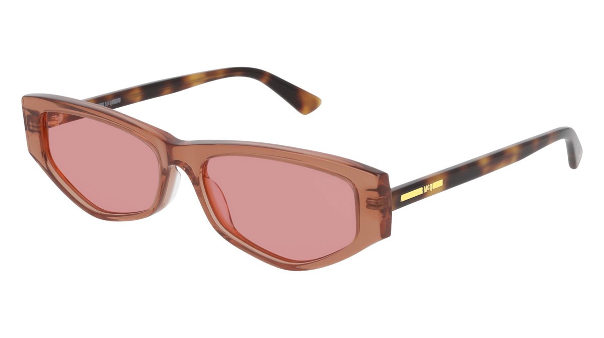 Sunglasses McQ London Calling MQ0250S-003 color havana shape rectangle lenses red