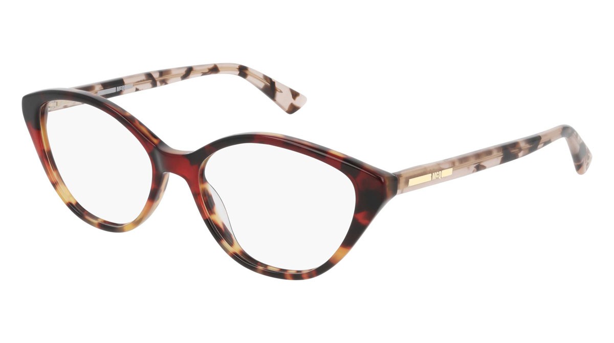 Eyeglasses McQ London Calling MQ0253O-003 color havana shape rectangle lenses transparent