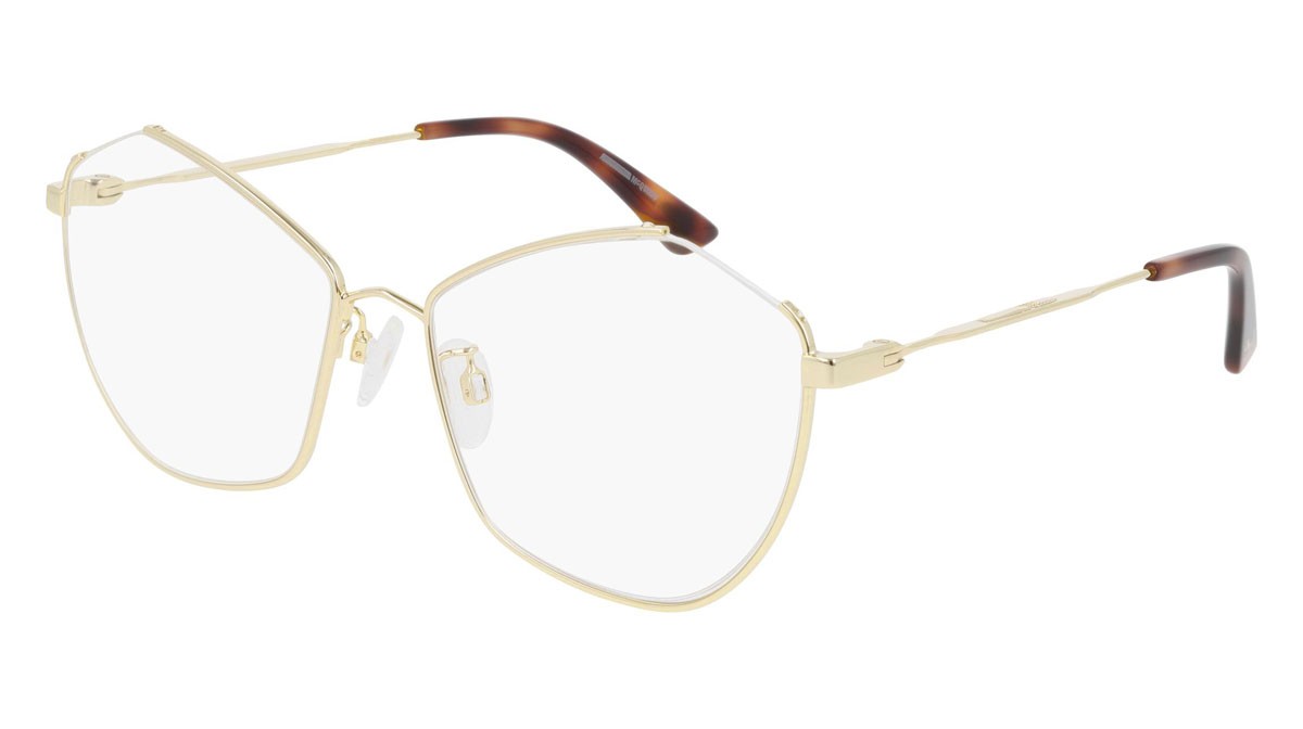 Occhiali da vista McQ Iconic MQ0262O-002 colore gold forma rotondo lenti transparent