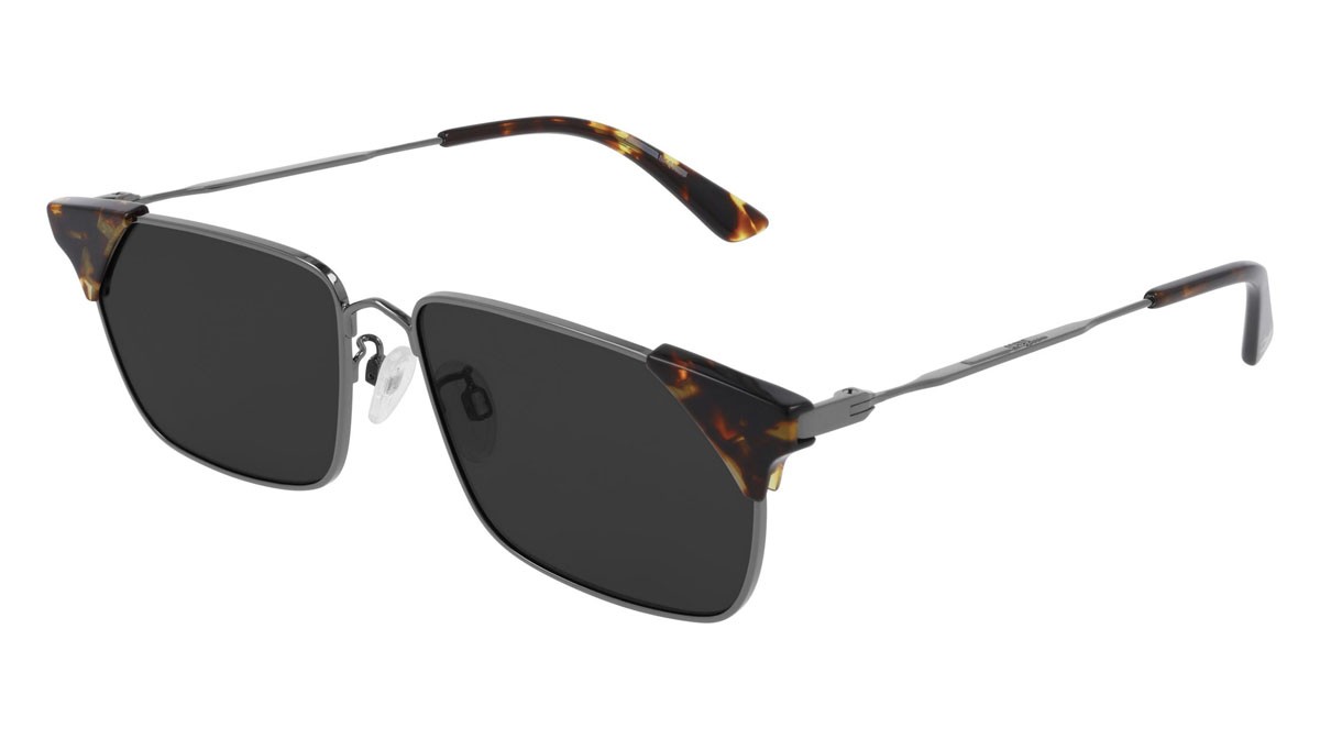 Sunglasses McQ Iconic MQ0265S-004 color ruthenium shape rectangle lenses smoke