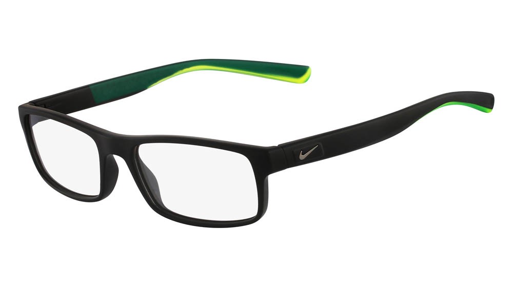 Eyeglasses Nike NIKE 7090 (010) color matte black/matte crystal v shape rectangle 