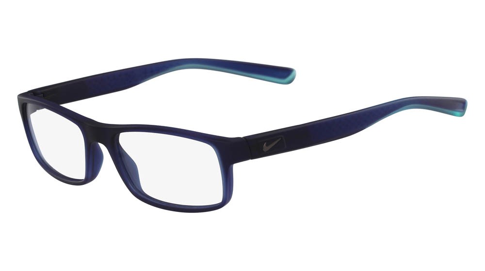 Brillen Nike NIKE 7090 (411) farbe matte navy/photo blue form rechteckig gläser demo