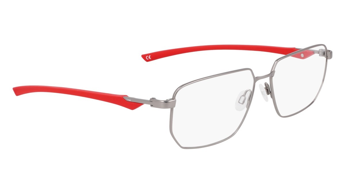 Brillen Nike NIKE 4317 (076) farbe satin gunmetal/university red form rechteckig gläser satin gunmetal/university red