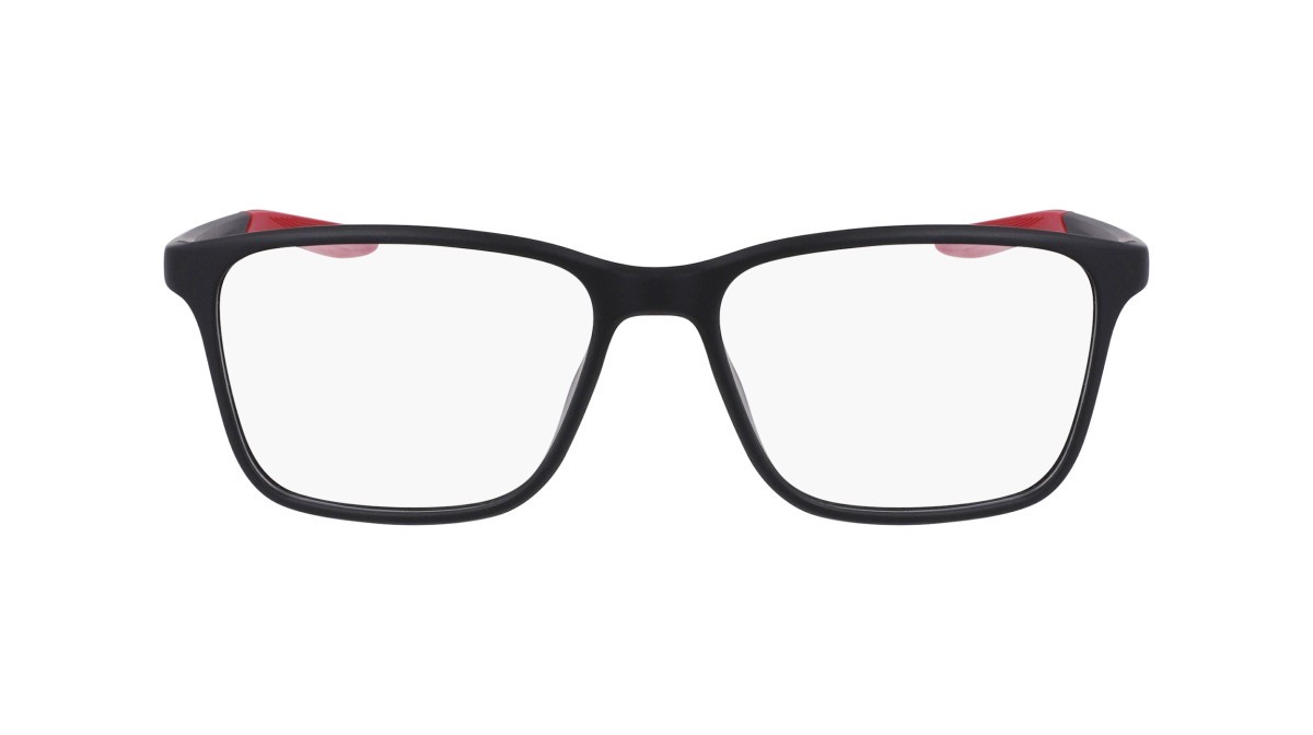 Brillen Nike NIKE 7117 N (006) farbe matte black/gym red form quadratisch 