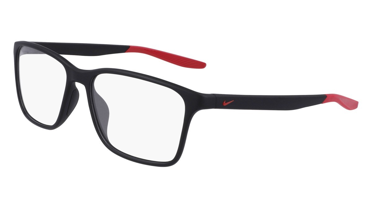 Brillen Nike NIKE 7117 N (006) farbe matte black/gym red form quadratisch 