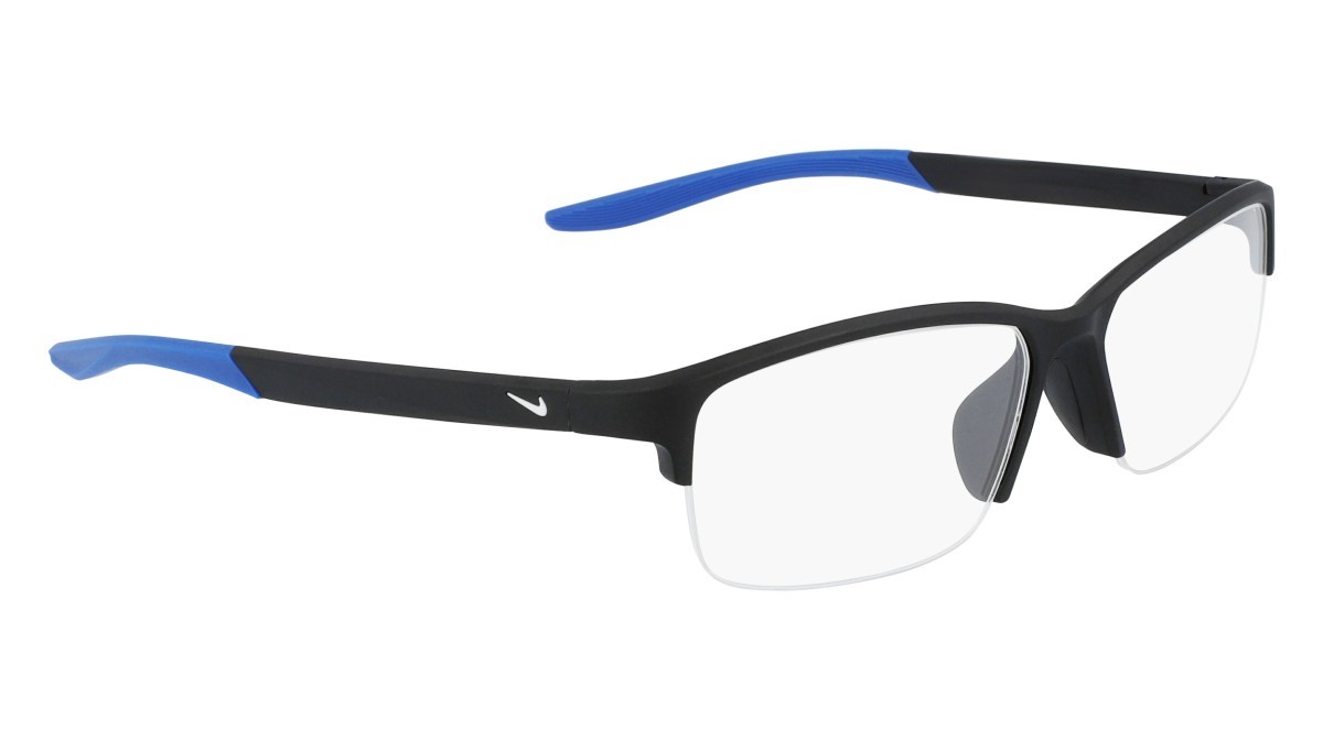 Brillen Nike NIKE 7136AF N (008) farbe matte black/racer blue form rechteckig 