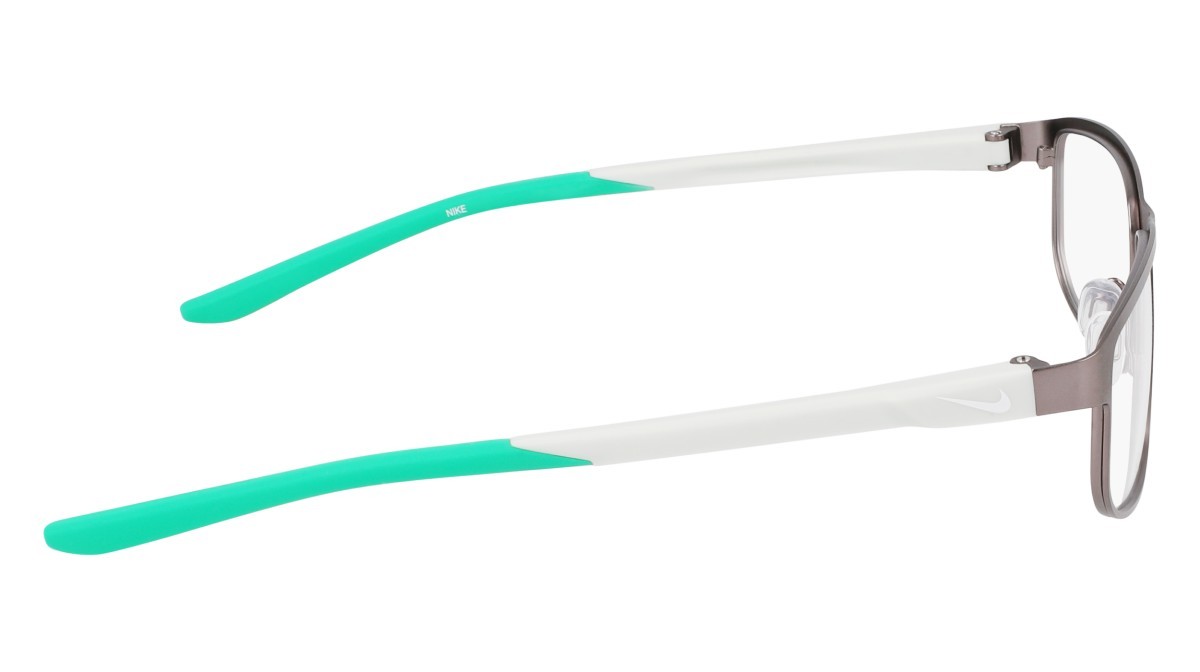 Brillen Nike NIKE 8157 (070) farbe satin gunmetal/stadium green form rechteckig gläser satin gunmetal/stadium green