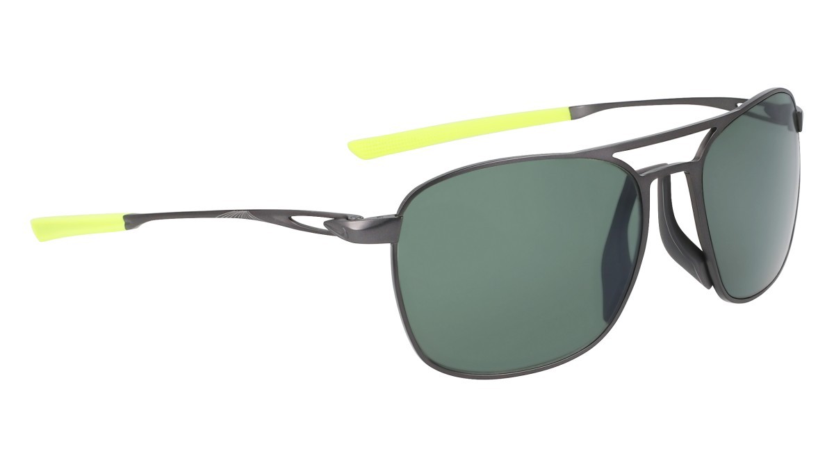 Sonnenbrillen Nike NIKE ACE DRIVER P EV24010 (907) farbe satin gunmetal / polar green form navigator gläser pc pol grey (max pro)