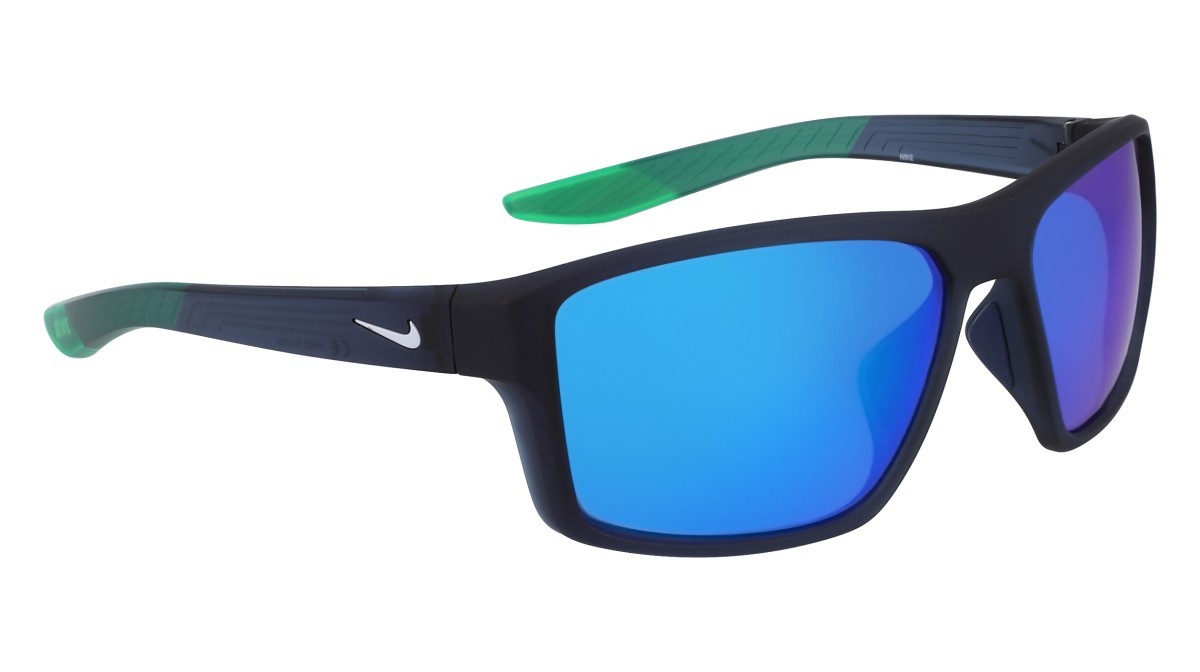 Sonnenbrillen Nike NIKE BRAZEN FURY M FJ2264 (410) farbe mt midnight navy/turq mirro form rechteckig 