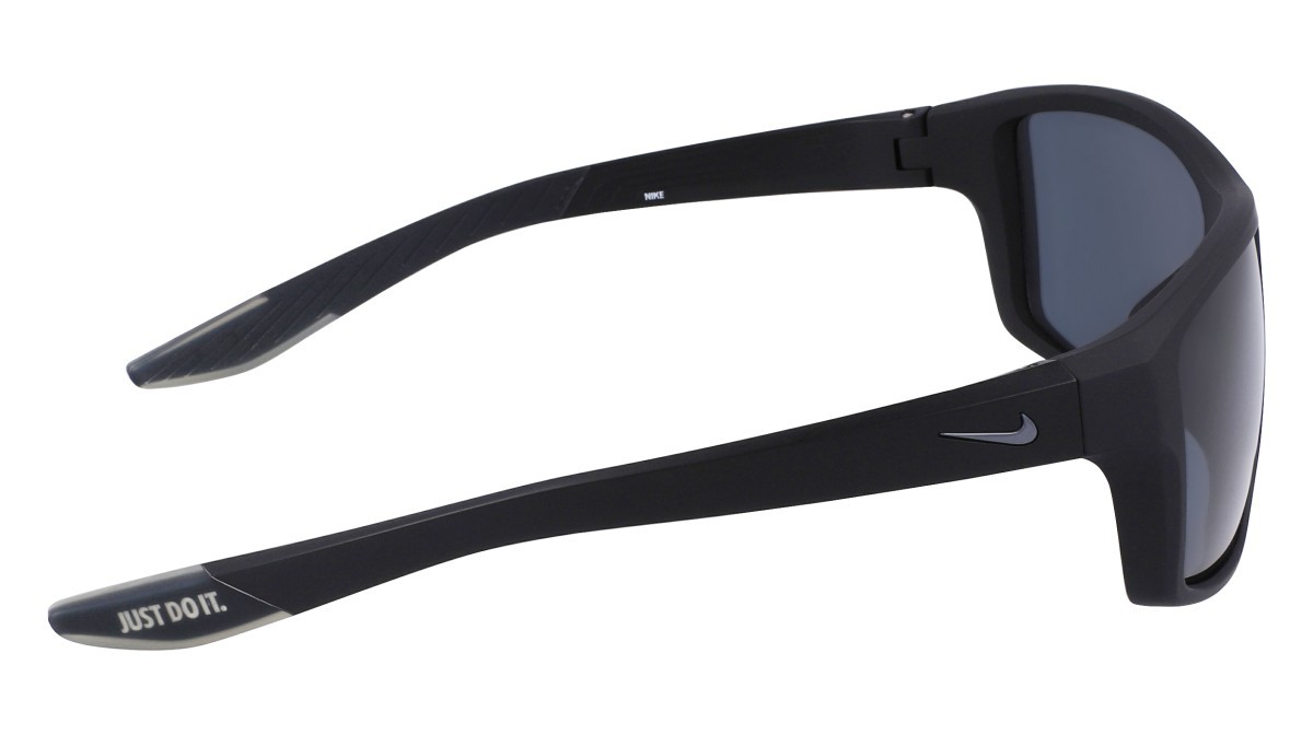 Sunglasses Nike NIKE BRAZEN FURY NN IU8072X (011) color matte black/silver flash shape rectangle lenses dark gray